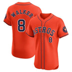 BIPIHUC H.Astros #8 Christian Walker Player Orange Home Limited Elite Stitched Jerseys