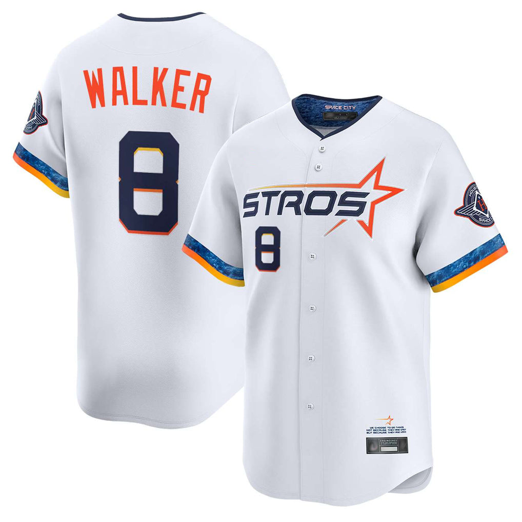 BIPIHUC H.Astros #8 Christian Walker Player White City Connect Limited Home Stitched Jerseys