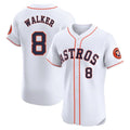 BIPIHUC H.Astros #8 Christian Walker Player White Limited Elite Home Stitched Jerseys