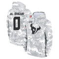 BIPIHUC H.Texans #0 Azeez Al-Shaair Player Arctic Camo Salute to Service Hoodies Limited Game Stitched Jerseys