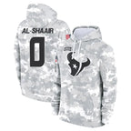 BIPIHUC H.Texans #0 Azeez Al-Shaair Player Arctic Camo Salute to Service Hoodies Limited Game Stitched Jerseys