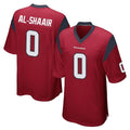 BIPIHUC H.Texans #0 Azeez Al-Shaair Player Red Home Game Stitched Jerseys