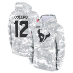 BIPIHUC H.Texans #12 Nico Collins Player Arctic Camo Salute to Service Hoodies Limited Game Stitched Jerseys