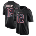 BIPIHUC H.Texans #12 Nico Collins Player Black Fashion Home Game Stitched Jerseys