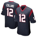 BIPIHUC H.Texans #12 Nico Collins Player Navy Home Game Stitched Jerseys