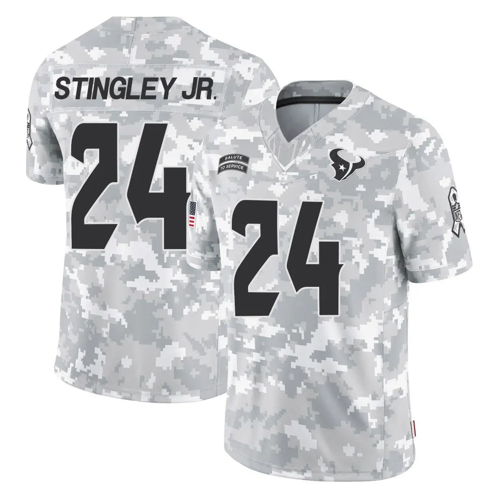 BIPIHUC H.Texans #24 Derek Stingley Jr. Player Arctic Camo Salute To Service Limited Game Stitched Jerseys