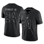 BIPIHUC H.Texans #24 Derek Stingley Jr. Player Black Reflective Limited Game Stitched Jerseys