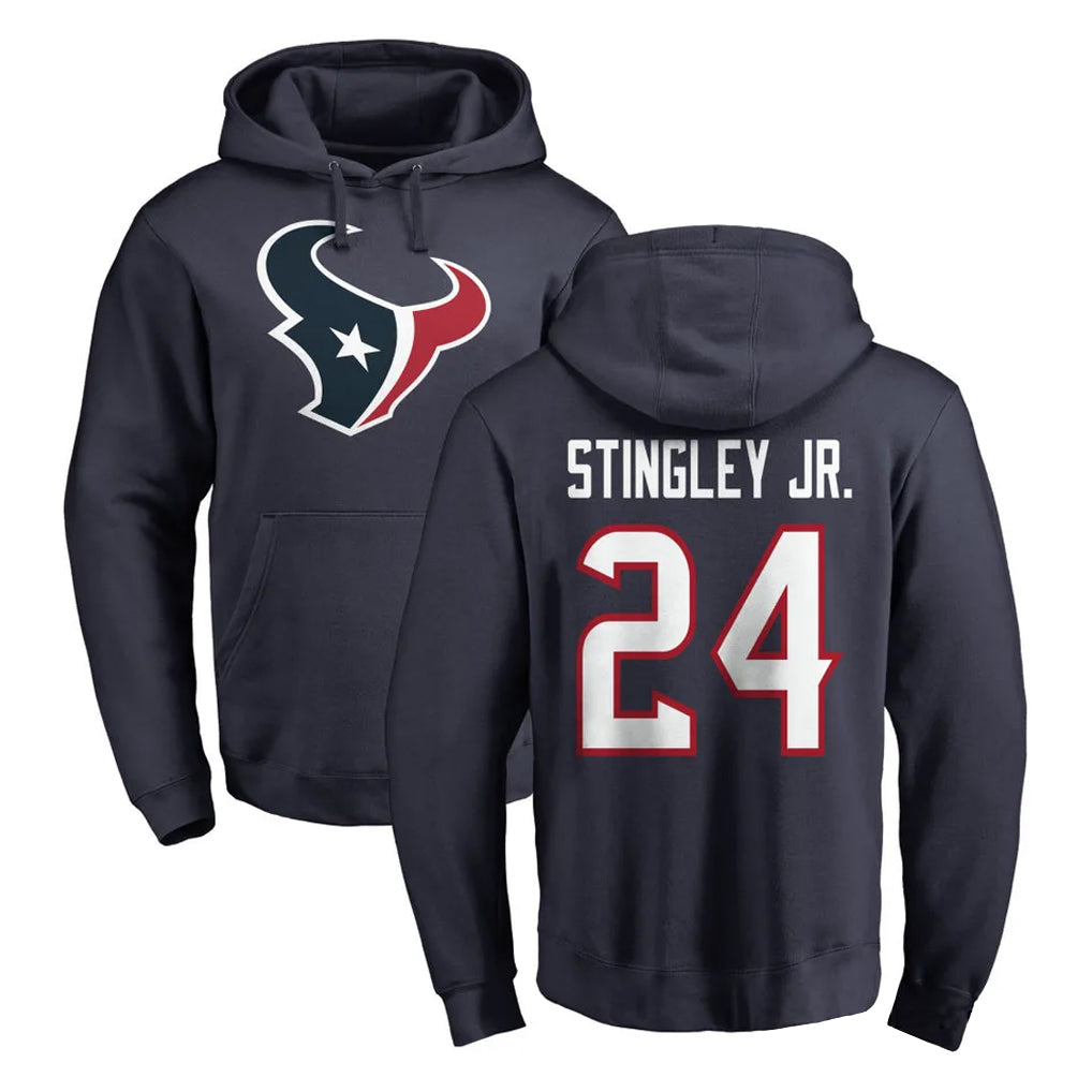 BIPIHUC H.Texans #24 Derek Stingley Jr. Player Navy Pro Line Pullover Hoodie Limited Game Stitched Jerseys