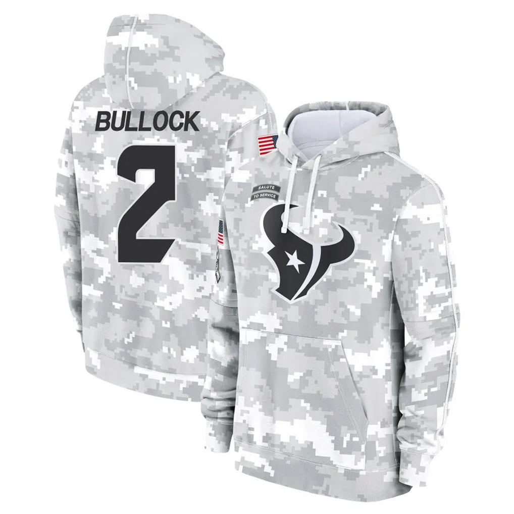 BIPIHUC H.Texans #2 Calen Bullock Player Arctic Camo Salute to Service Hoodies Limited Game Stitched Jerseys