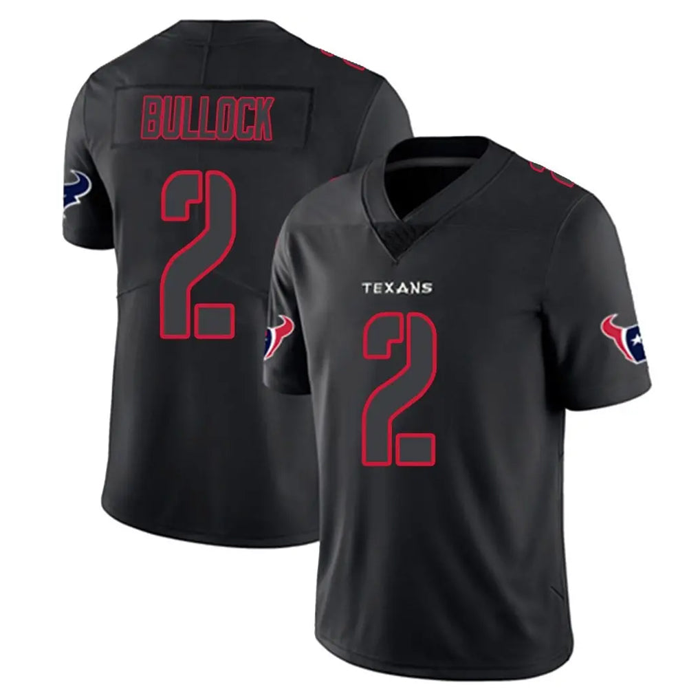 BIPIHUC H.Texans #2 Calen Bullock Player Black Impact Limited Game Stitched Jerseys