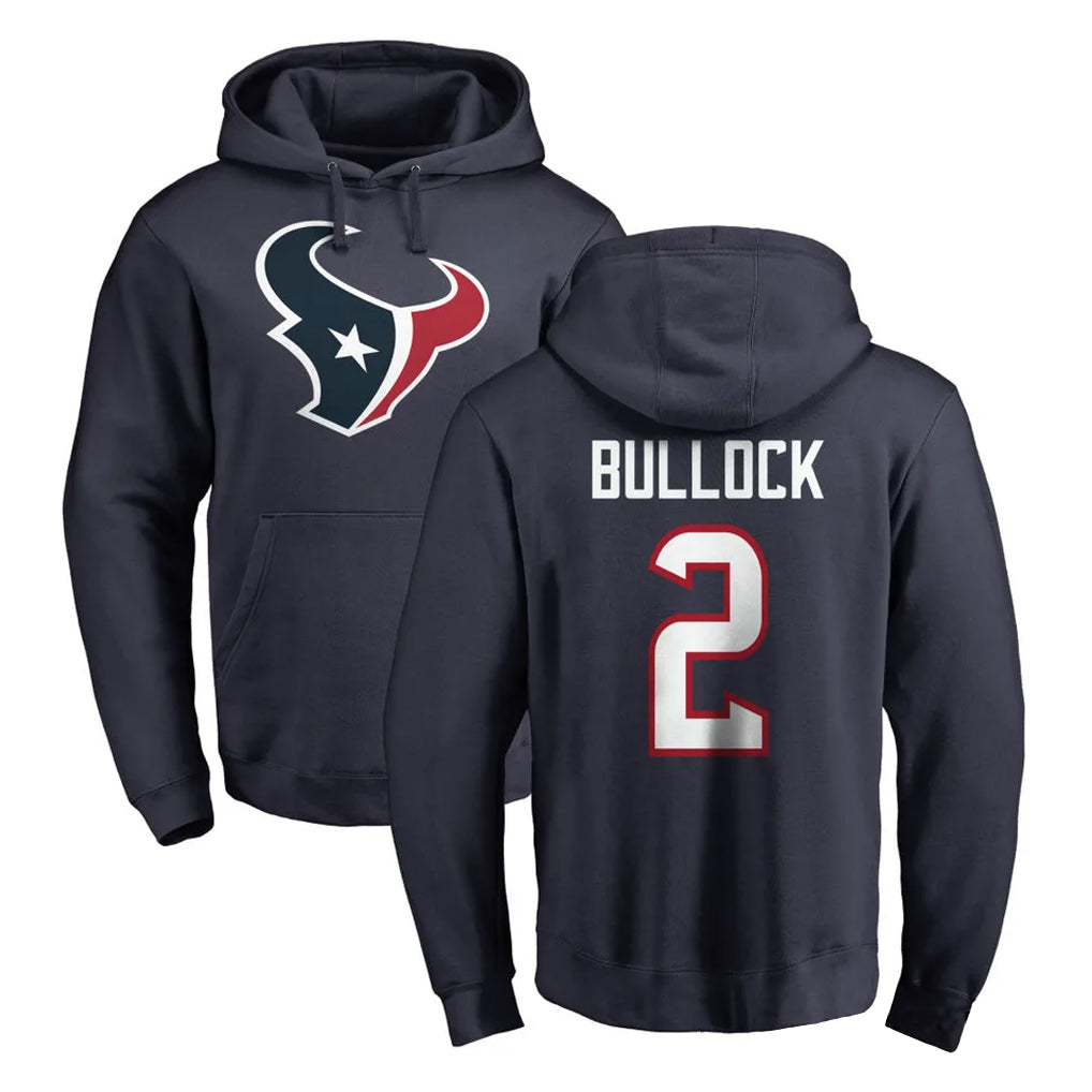 BIPIHUC H.Texans #2 Calen Bullock Player Navy Pro Line Pullover Hoodie Limited Game Stitched Jerseys