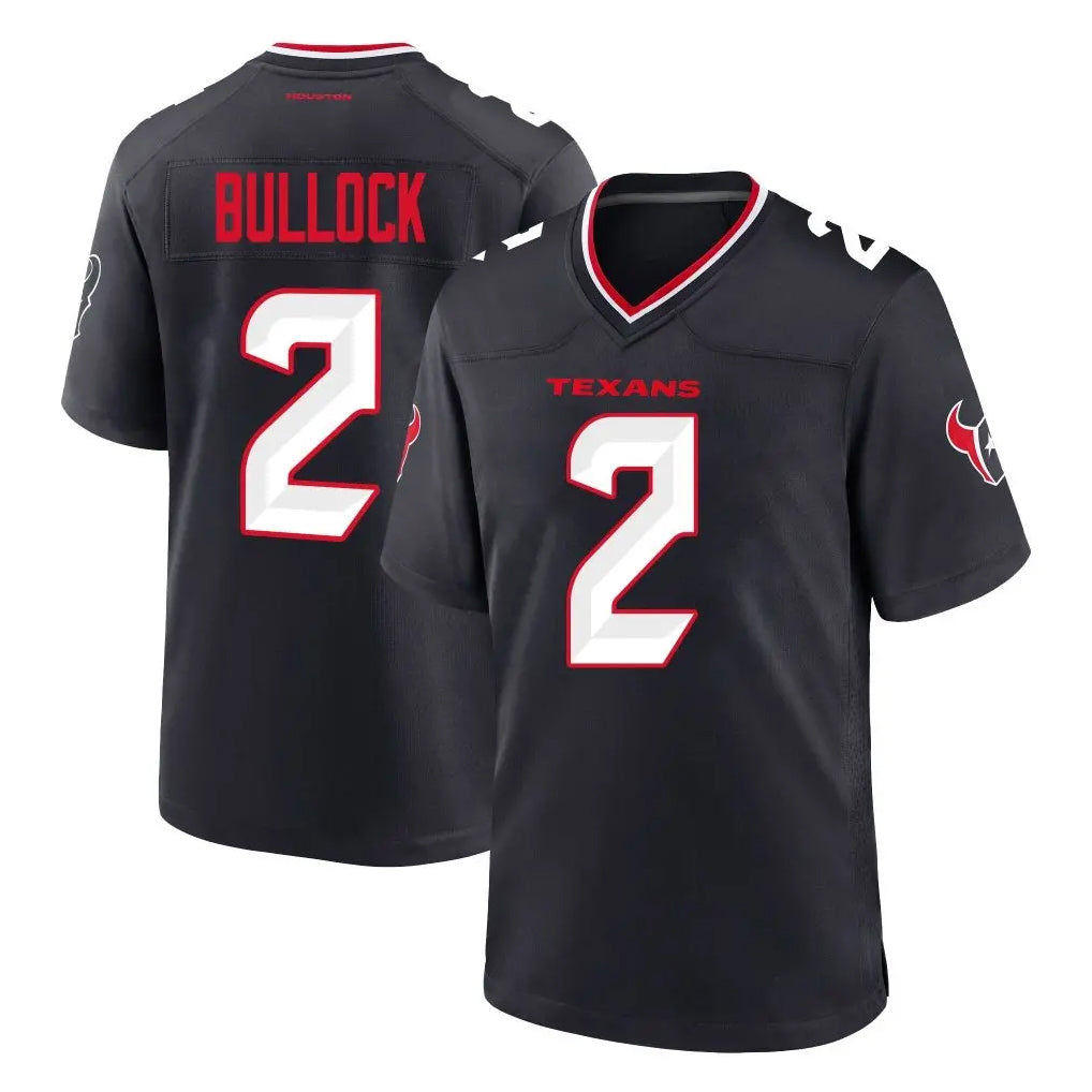 BIPIHUC H.Texans #2 Calen Bullock Player Navy Team Home Game Stitched Jerseys