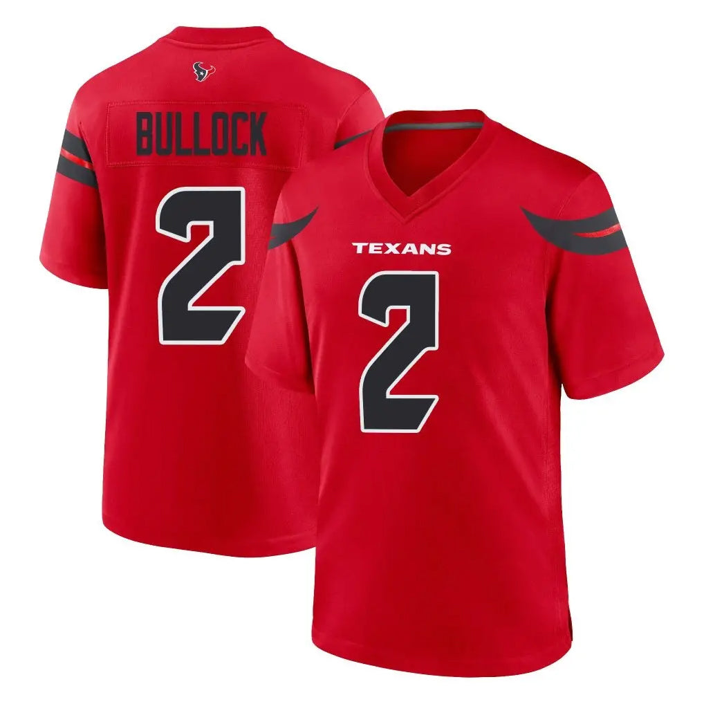BIPIHUC H.Texans #2 Calen Bullock Player Red Alternate Home Game Stitched Jerseys