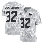 BIPIHUC H.Texans #32 David Montgomery Player Arctic Camo Salute To Service Limited Game Stitched Jerseys