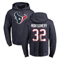 BIPIHUC H.Texans #32 David Montgomery Player Navy Pro Line Pullover Hoodie Limited Game Stitched Jerseys