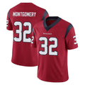 BIPIHUC H.Texans #32 David Montgomery Player Red Limited Vapor Untouchable Home Game Stitched Jerseys