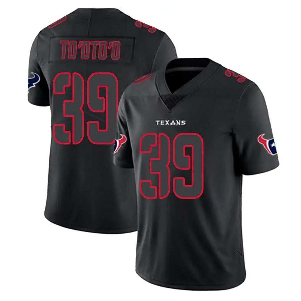 BIPIHUC H.Texans #39 Henry To'oTo'o Player Black Impact Limited Game Stitched Jerseys