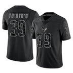 BIPIHUC H.Texans #39 Henry To'oTo'o Player Black Reflective Limited Game Stitched Jerseys