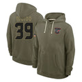 BIPIHUC H.Texans #39 Henry To'oTo'o Player Olive Salute to Service Pullover Hoodies Limited Stitched Jerseys