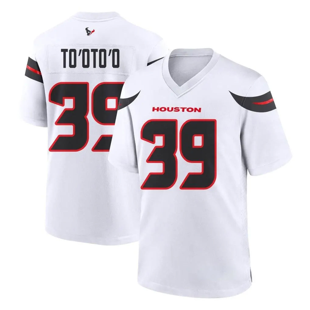 BIPIHUC H.Texans #39 Henry To'oTo'o Player White Home Game Stitched Jerseys