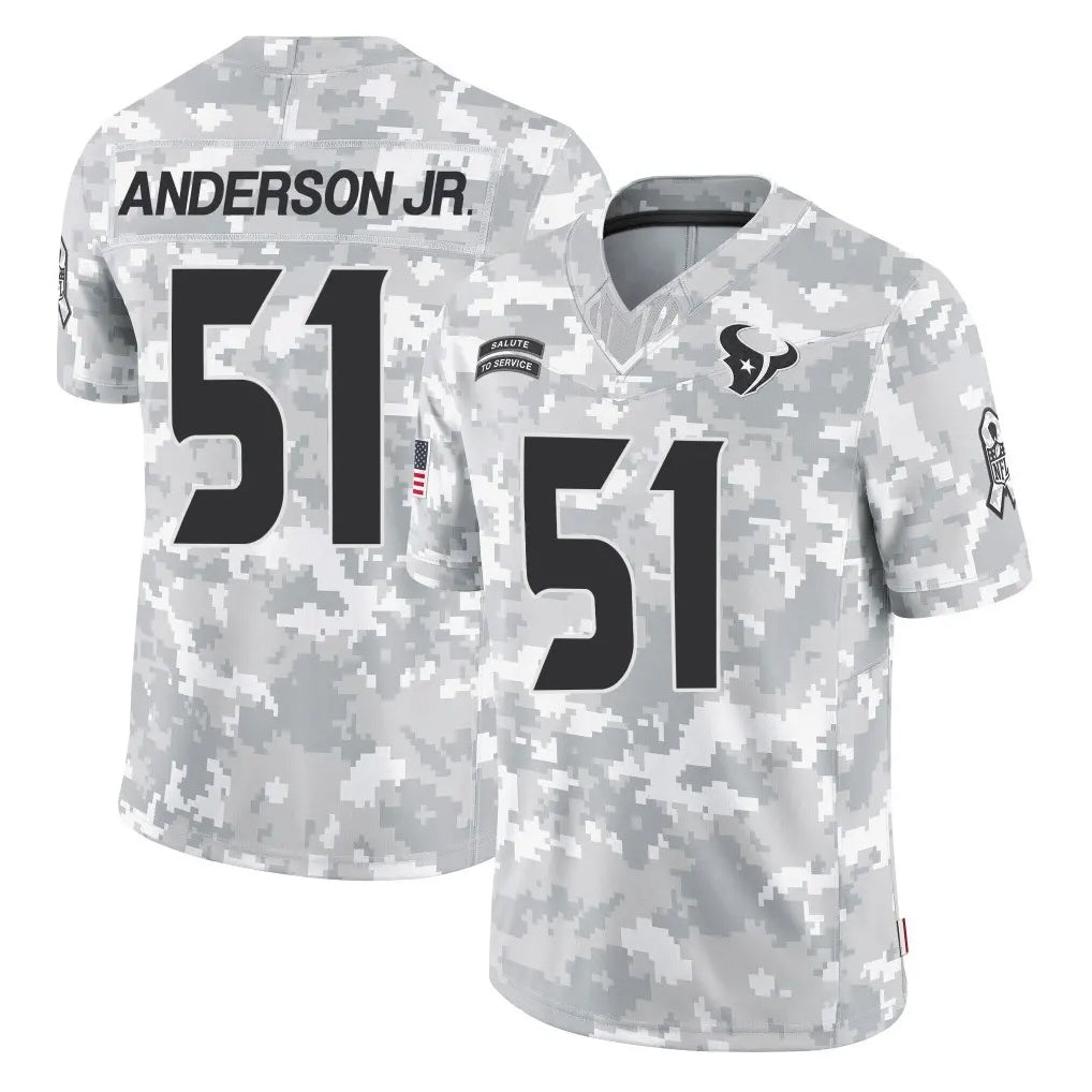 BIPIHUC H.Texans #51 Will Anderson Jr. Player Arctic Camo Salute To Service Limited Game Stitched Jerseys