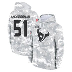 BIPIHUC H.Texans #51 Will Anderson Jr. Player Arctic Camo Salute to Service Hoodies Limited Game Stitched Jerseys