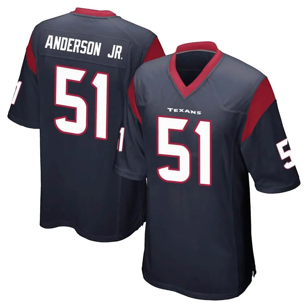 BIPIHUC H.Texans #51 Will Anderson Jr. Player Navy Home Game Stitched Jerseys