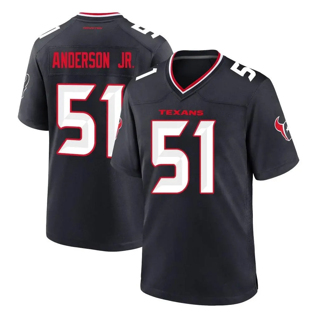 BIPIHUC H.Texans #51 Will Anderson Jr. Player Navy Team Home Game Stitched Jerseys