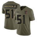 BIPIHUC H.Texans #51 Will Anderson Jr. Player Olive 2025 Salute To Service Limited Game Stitched Jerseys