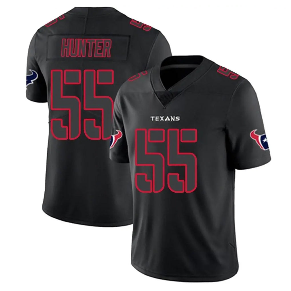 BIPIHUC H.Texans #55 Danielle Hunter Player Black Impact Limited Game Stitched Jerseys