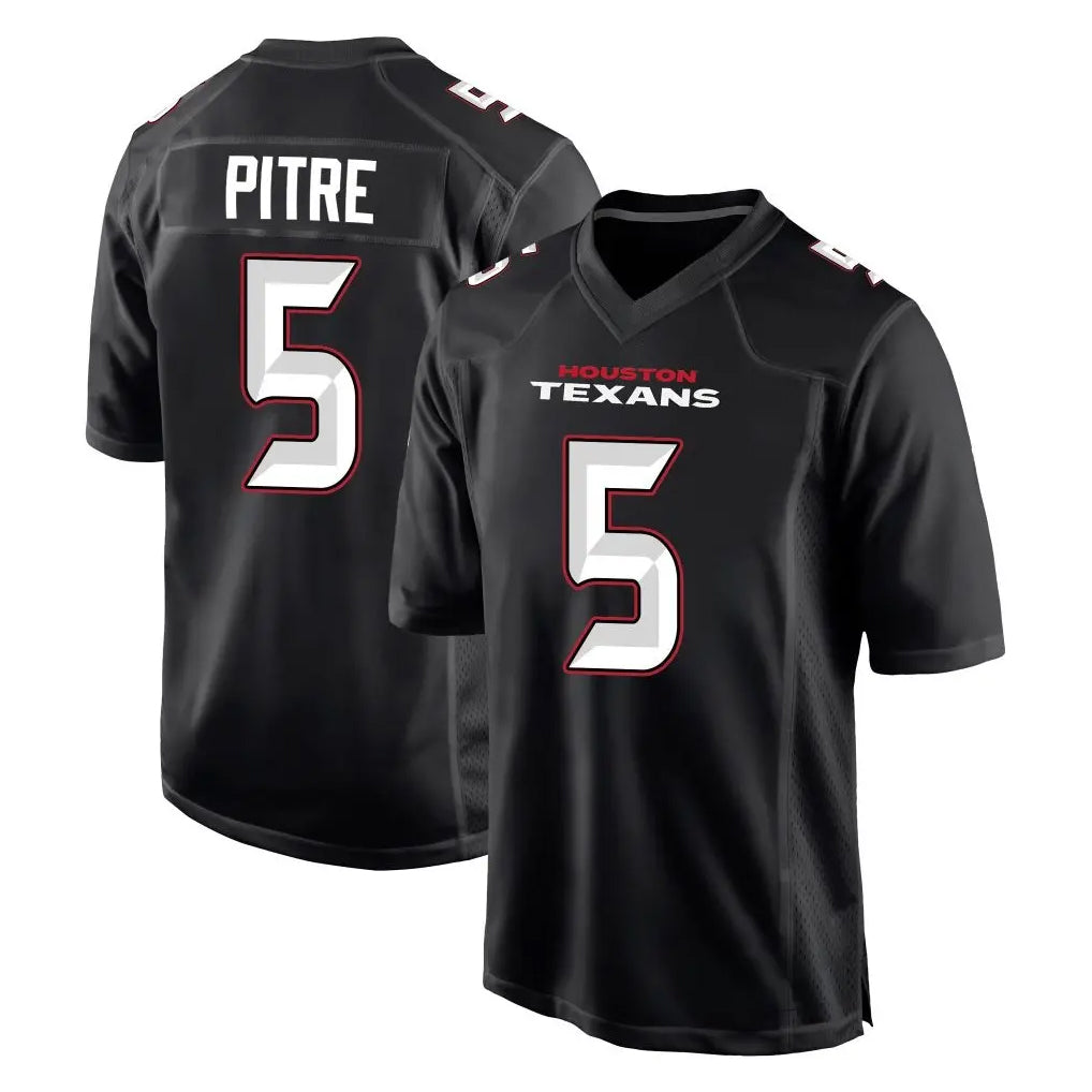 BIPIHUC H.Texans #5 Jalen Pitre Player Carbon Black Fashion Home Game Stitched Jerseys