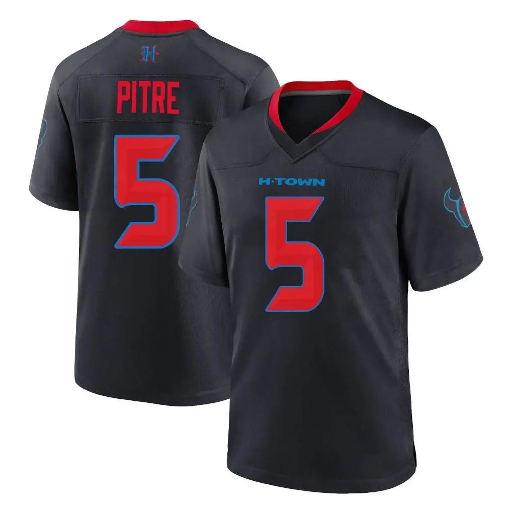 BIPIHUC H.Texans #5 Jalen Pitre Player Navy 2nd Alternate Home Game Stitched Jerseys
