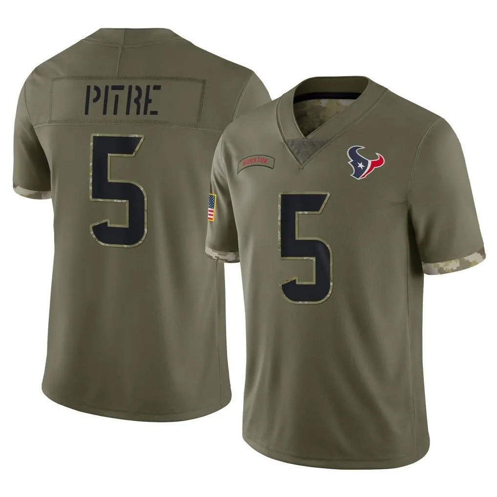 BIPIHUC H.Texans #5 Jalen Pitre Player Olive Salute To Service Limited Stitched Jerseys