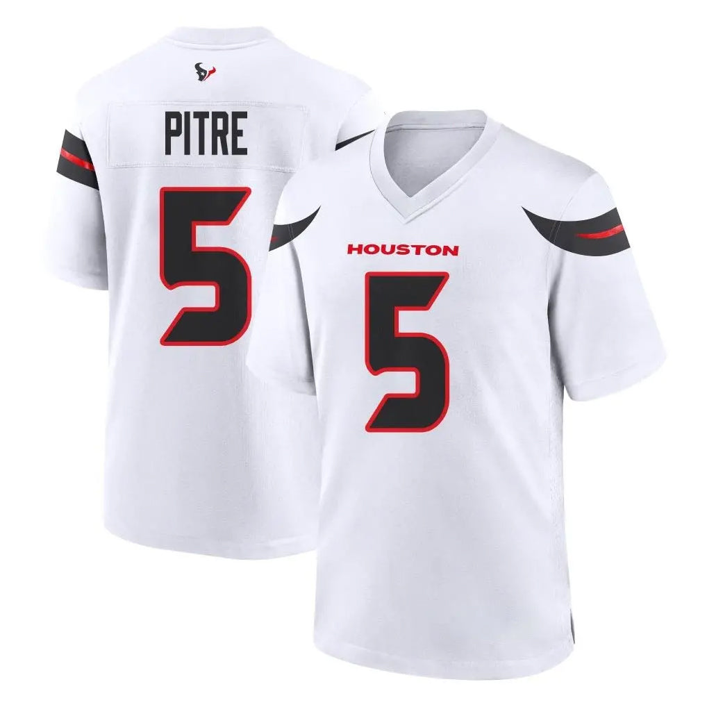 BIPIHUC H.Texans #5 Jalen Pitre Player White Home Game Stitched Jerseys