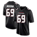 BIPIHUC H.Texans #69 Ed Ingram Player Carbon Black Fashion Home Game Stitched Jerseys