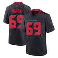 BIPIHUC H.Texans #69 Ed Ingram Player Navy 2nd Alternate Home Game Stitched Jerseys