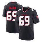 BIPIHUC H.Texans #69 Ed Ingram Player Navy Team Home Game Stitched Jerseys