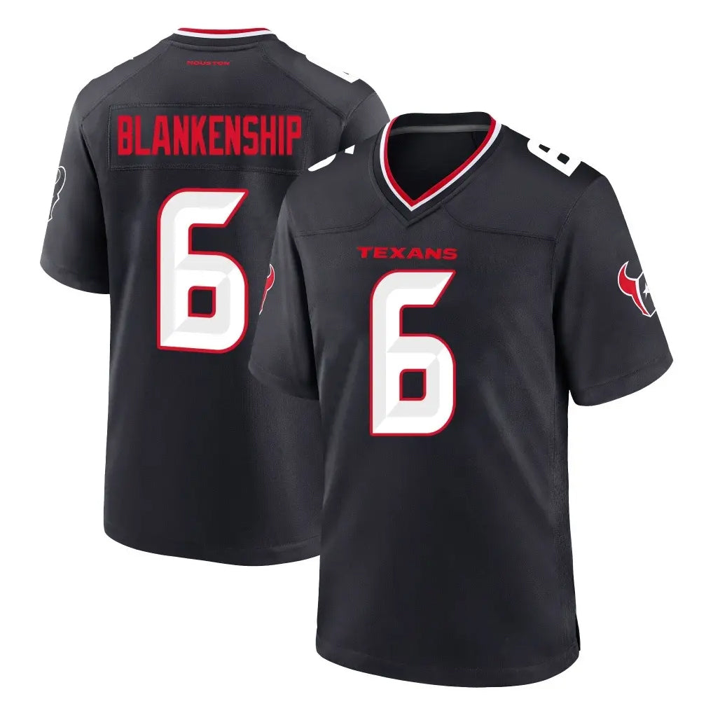 BIPIHUC H.Texans #6 Reed Blankenship Player Navy Team Home Game Stitched Jerseys