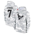BIPIHUC H.Texans #7 CJ Stroud Player Arctic Camo Salute to Service Hoodies Limited Game Stitched Jerseys
