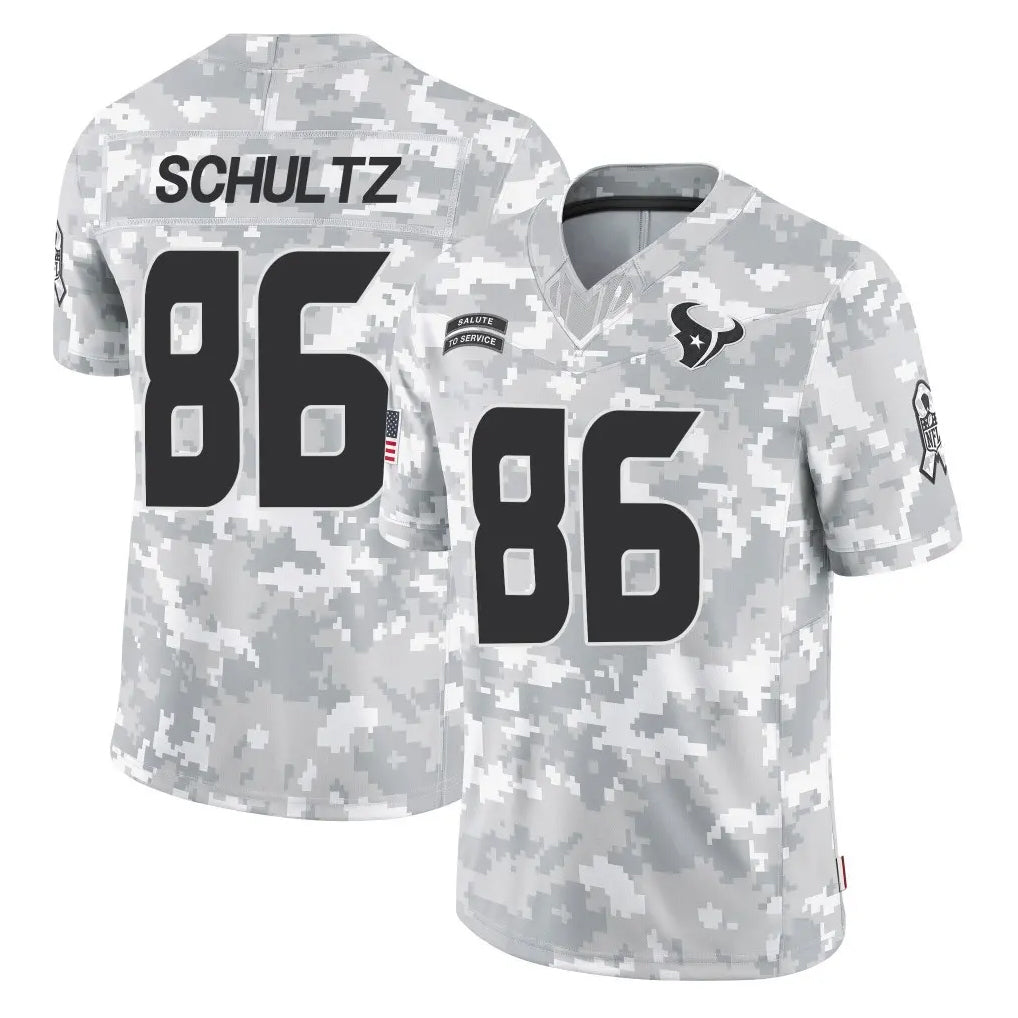 BIPIHUC H.Texans #86 Dalton Schultz Player Arctic Camo Salute To Service Limited Game Stitched Jerseys