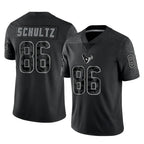 BIPIHUC H.Texans #86 Dalton Schultz Player Black Reflective Limited Game Stitched Jerseys