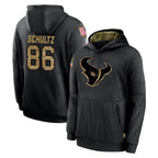 BIPIHUC H.Texans #86 Dalton Schultz Player Black Salute to Service Hoodies Limited Game Stitched Jerseys