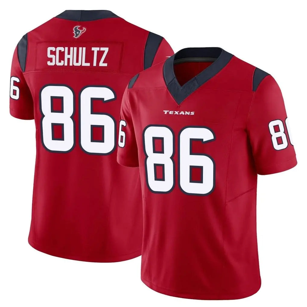 BIPIHUC H.Texans #86 Dalton Schultz Player Red Limited Vapor F.U.S.E. Home Game Stitched Jerseys