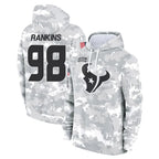 BIPIHUC H.Texans #98 Sheldon Rankins Player Arctic Camo Salute to Service Hoodies Limited Game Stitched Jerseys