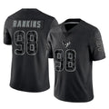 BIPIHUC H.Texans #98 Sheldon Rankins Player Black Reflective Limited Game Stitched Jerseys