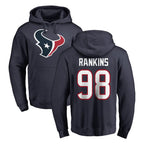 BIPIHUC H.Texans #98 Sheldon Rankins Player Navy Pro Line Pullover Hoodie Limited Game Stitched Jerseys