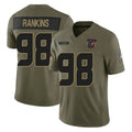 BIPIHUC H.Texans #98 Sheldon Rankins Player Olive 2025 Salute To Service Limited Game Stitched Jerseys