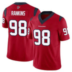 BIPIHUC H.Texans #98 Sheldon Rankins Player Red Limited Vapor F.U.S.E. Home Game Stitched Jerseys