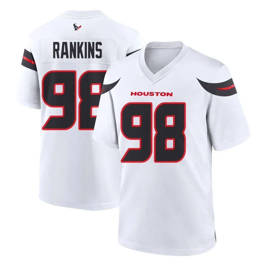 BIPIHUC H.Texans #98 Sheldon Rankins Player White Home Game Stitched Jerseys