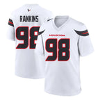 BIPIHUC H.Texans #98 Sheldon Rankins Player White Home Game Stitched Jerseys